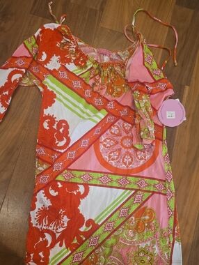 Women’s Pink & Orange Printed Summer Dress